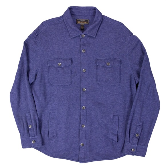 Jos. A. Bank Other - JoS A Bank Reserve Mens L Tailored Fit Pima Cotton Modal Shirt Jacket Blue